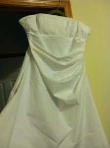 First test wedding dress