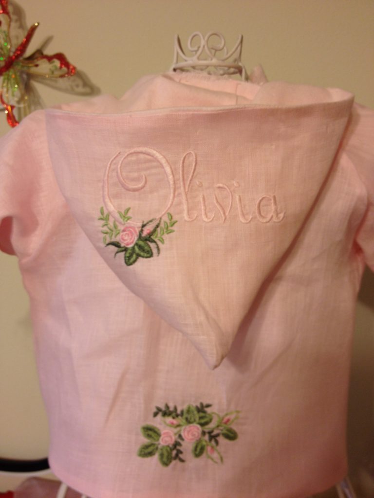 Olivia's Pink Linen Suit